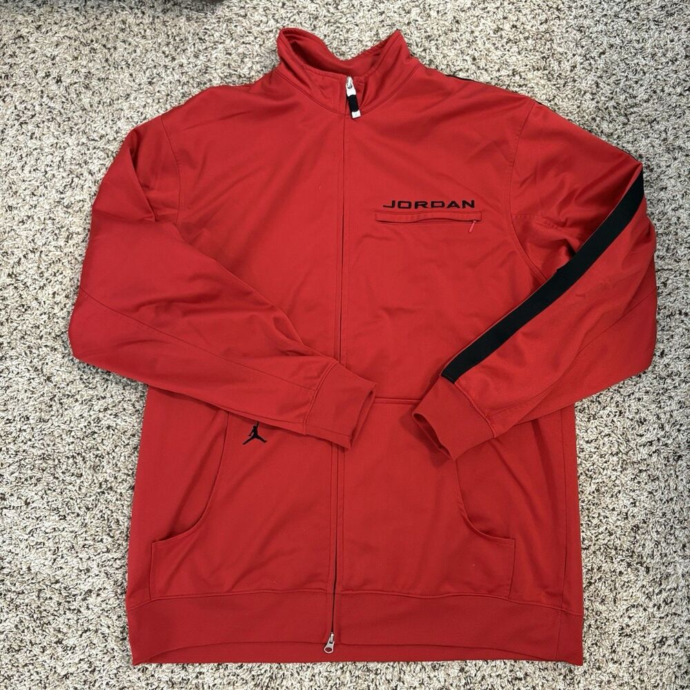 Jordan Nike Air Warm Up Jacket 2004 Men’s L Red And Black Zip Up, Vintage